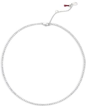Shashi Tennis Necklace, 16.25-18.25 - White