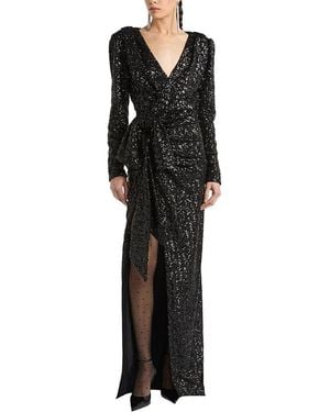 Balmain Long Sequinned Dress - Black