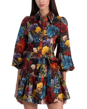 Alice + Olivia Lily Drop Waist Slim Dress - Red