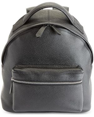 ROYCE New York Compact Leather Travel Backpack - Gray