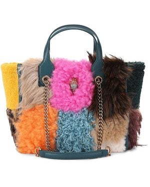Kurt Geiger Hoxton Small Faux Fur Shopper Bag - Pink