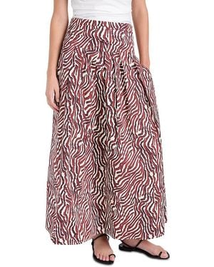 Proenza Schouler Nessa Poplin Skirt - Red
