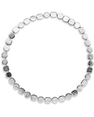 Ippolita Sterling 925 Classico Hammered Surface Flexible Collar Necklace, 18 - Metallic