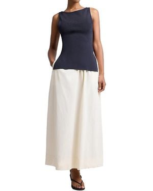 Onia Boatneck Mix Media Dress - Blue