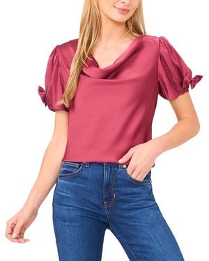 Cece Bow Sleeve Top - Red