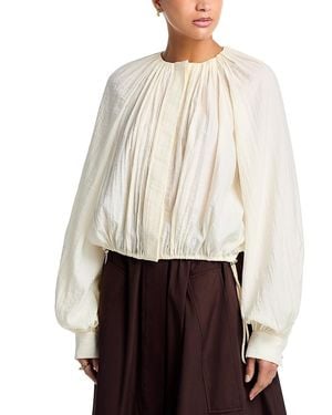 Co. Gathered Shirt - Natural