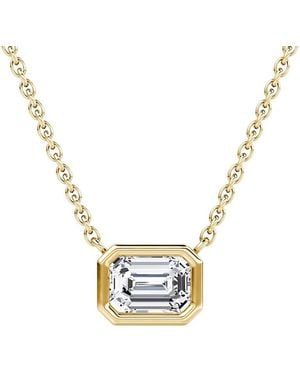 Vrai Bezel Solitaire Necklace - Metallic