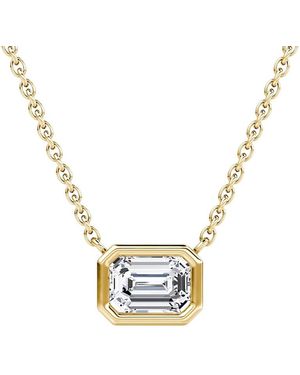 Vrai Bezel Solitaire Necklace - Metallic