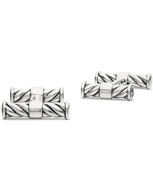 David Yurman Cable Elongated Cufflinks - Metallic