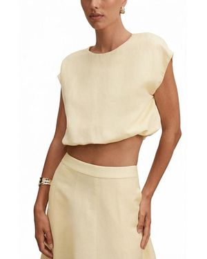 EVER NEW Georgina Bubble Hem Top - White