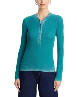 Cotton Citizen Verona Henley Top - Blue
