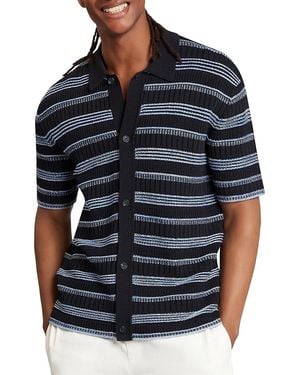 Ted Baker Florem Relaxed Fit Stripe Stitch Shirt - Black