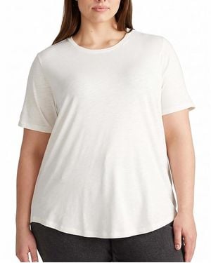 UNIVERSAL STANDARD Plus Light-As-Air Tee Rex - White