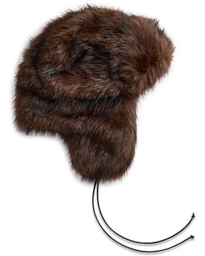 Echo Faux Fur Trapper Scarf - Brown