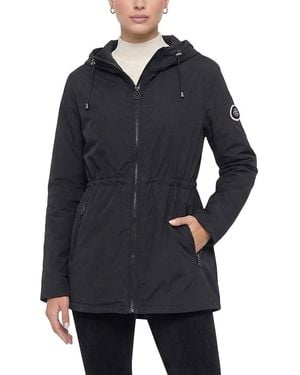 Gorski Lightweight Jacket With Zip Pockets And Concealed Hood - Black