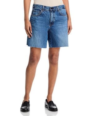 ASKK NY Assk Ny Sloop Mid Rise Denim Shorts - Blue