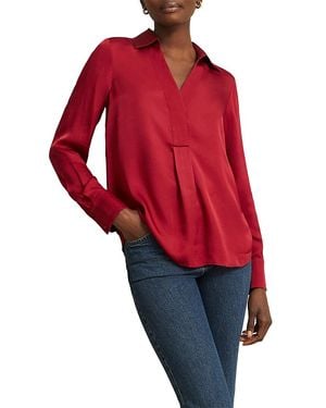 Hobbs Marie Satin Blouse - Red