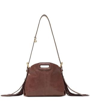 Maje Miss M Mini Leather Bag - Brown