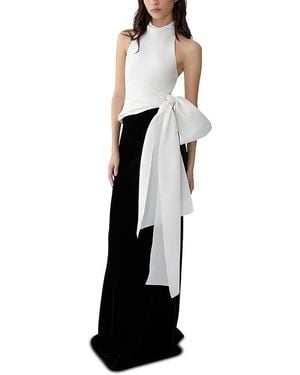 Carolina Herrera Silk Side Tie Sleeveless Top - White