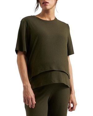Ripe Maternity Mike Rib Nursing Top - Green