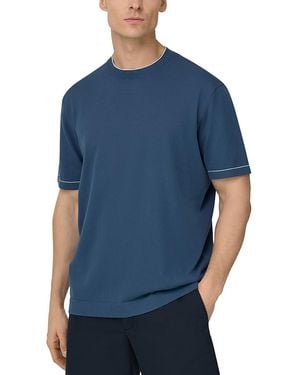 BOGGI Cotton Crepe Knit T-Shirt - Blue