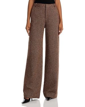 L'Agence Livvy Tweed Pants - Brown