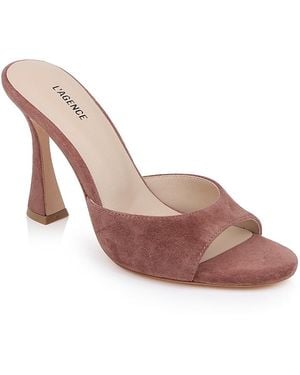 L'Agence Avery Slide High Heel Sandals - Pink