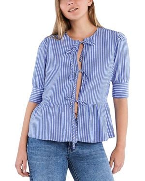 Billy T Ribbon Shirt - Blue