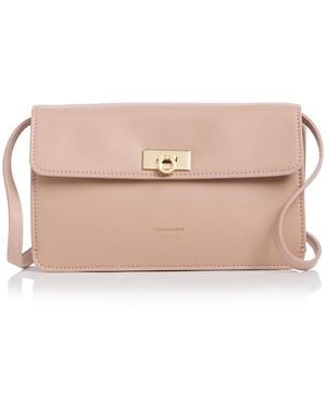 Ferragamo Harley Gancini Leather Wallet Crossbody Bag - Pink