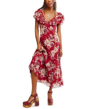Free People Forsythia Printed Maxi Dress - Red