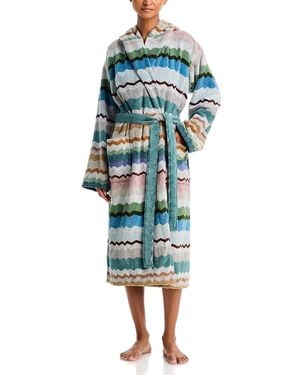 Missoni Eva Hooded Bathrobe - Blue