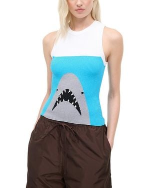 STAUD Malia Tank Top - Blue
