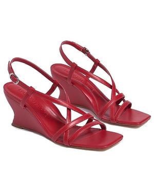 Marion Parke Nappa Sabine Wedge Sandal - Red