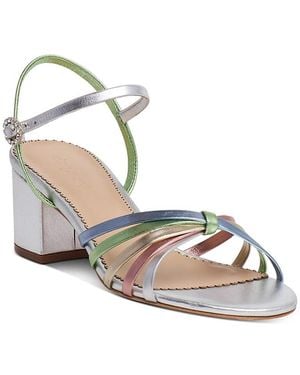 Cinq À Sept Nicole Strappy Metallic Block Heel Sandals
