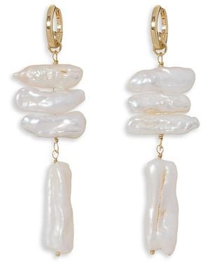 Roxanne Assoulin The Pearl Branch Drop Earrings - White