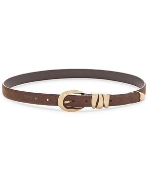 Madewell Triple Keeper Suede Belt - White