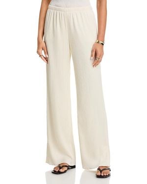 Anine Bing Aden Textured Pants - White