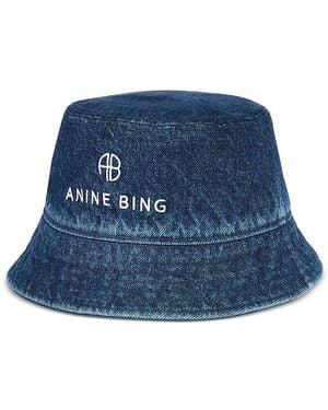 Anine Bing Nicks Denim Bucket Hat - Blue