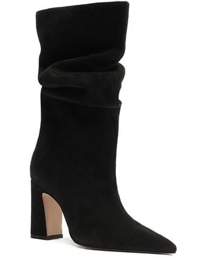 SCHUTZ SHOES Harriet Suede Slouch Boots - Black
