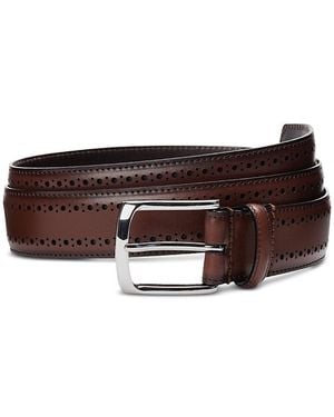 Allen Edmonds Manistee Burnished Leather Belt - Brown