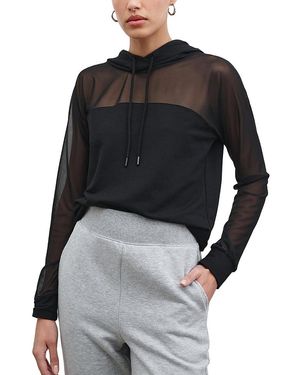 MARCELLA Park Sheer Hoodie - Black