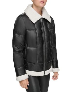 Marc New York Faux Shearling Trimmed Jacket - Black