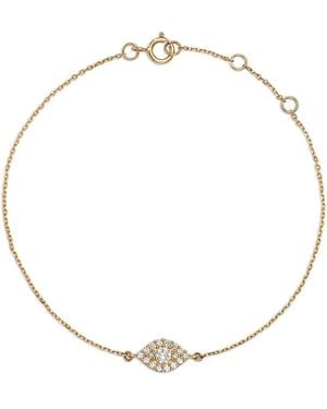 Bloomingdale's Fine Collection Diamond Evil Eye Chain Link Bracelet - Metallic