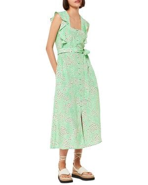 Whistles Sophie Daisy Meadow Midi Dress - Green