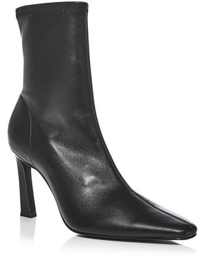 Aqua Saly Zip-Up Ankle Boots - Black