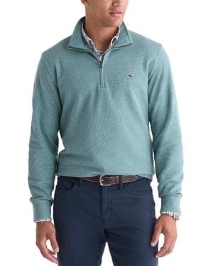 Vineyard Vines Saltwater Quarter Zip Long Sleeve Sweatshirt - Blue