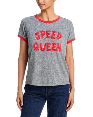 Mother The Boxy Goodie Goodie Ringer Tee - Gray