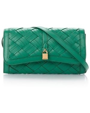 Stella McCartney Ryder Woven Wallet With Strap - Green