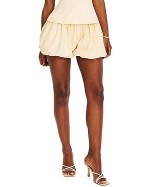 Miss Circle Quinzelle Linen Bubble Shorts - Natural