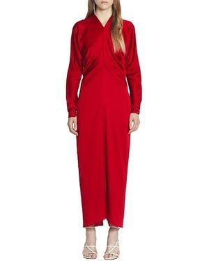 Lanvin Fitted Silk Dress - Red